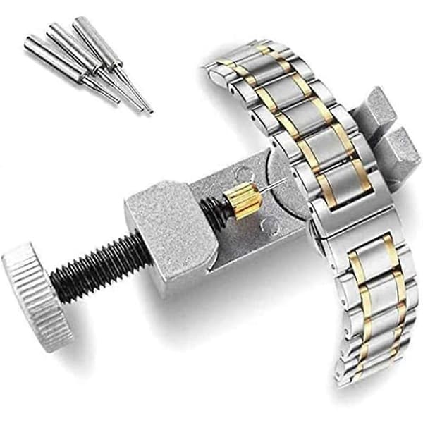 Use the adjustable metal strap pin remover tool kit to adjust your watch strap to fit everyone