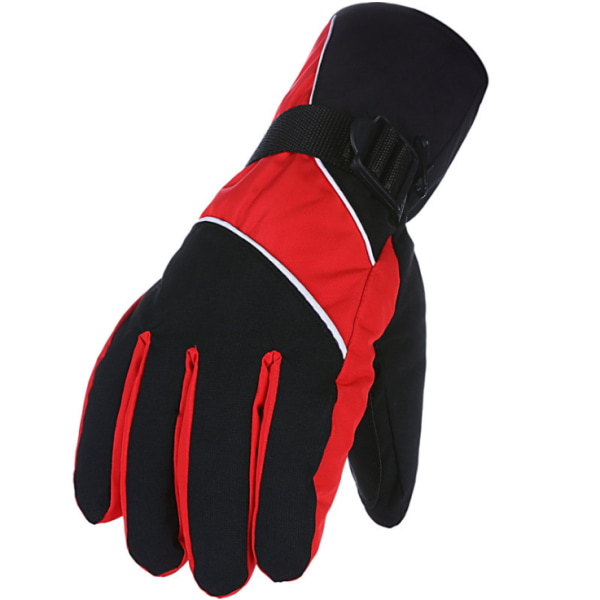 Winter Warm Gloves Ski Gloves Outdoor Gloves Mountaineering Riding Gloves Red