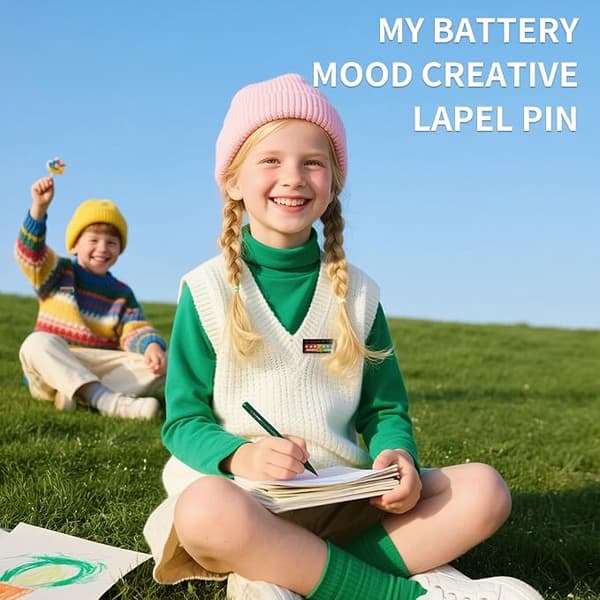Mood Meter Pin - 2-piece Social Battery Badge - Funny Enamel Pin for Backpack, Jacket and Bag 2pcs 2pcs