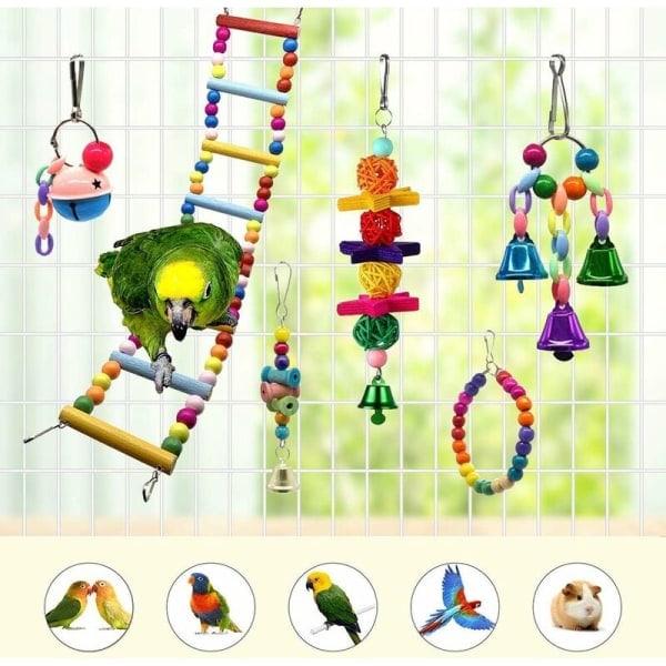Papegojkombinationsset (10 delars set) vit