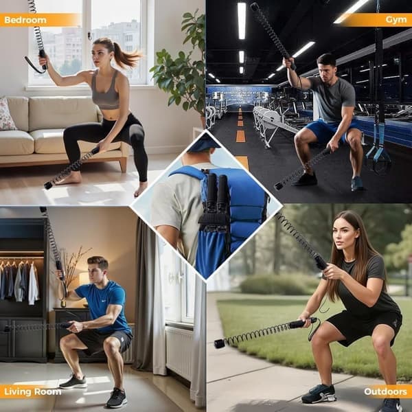2-pack Ropeless Battle Ropes – Portable Training Ropes for Home Workouts, HIIT, Strength Training, and Muscle Building