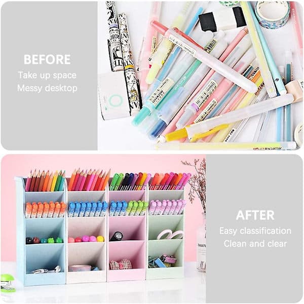 Pennholder Organizer, 4 Farger Pennholder Organizer Og Oppbevaring