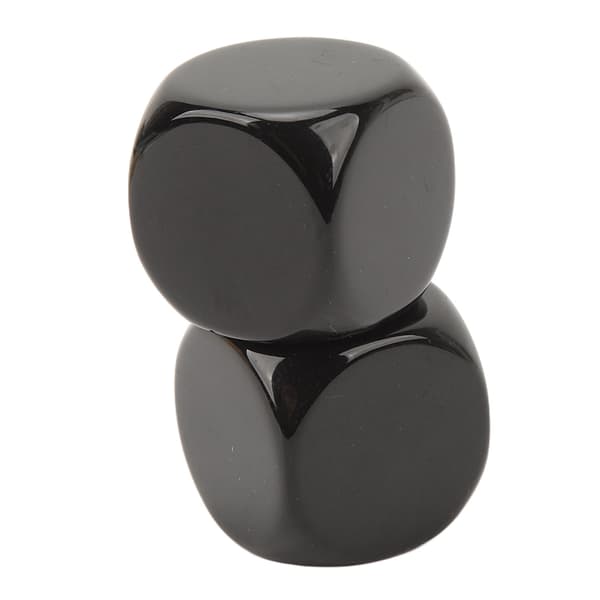 6 Large Rounded Corner Dice Set Waterproof Oxidation Resistant Smooth Surface Bar DIY Black Dice