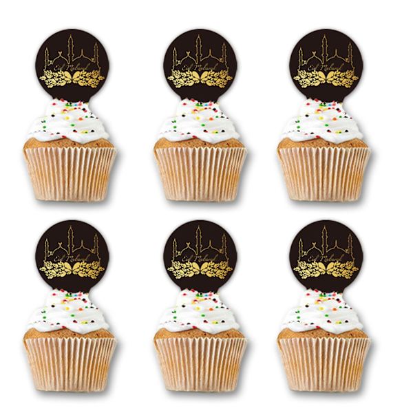 20 Pakk Lykkelige Kake Toppers Feiring Ramadan Baking Kake Toppers Stil 12