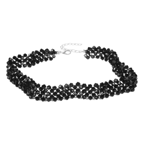 Vintage Simple Black Crystal Choker Halsband för kvinnor Bar Bal Party Kort halsband Black Chain Halsband Smycken för Wo