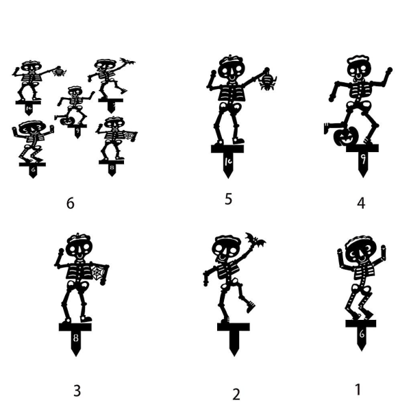 Halloween Dekoration Skelet Have Silhouette Stake Akryl Baghave Dekoration Hjem Have Dekoration Skilt Have Dekoration