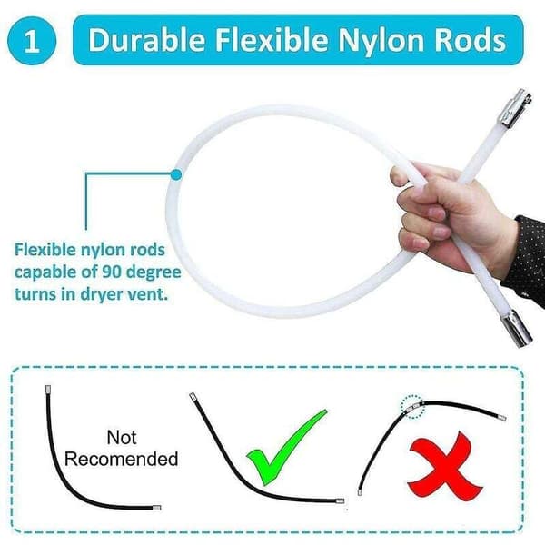 Professional Chimney Sweeping Kit 3.6m - Adjustable 100mm Nylon Sweeping Brush - 9 Handles for Chimneys (BT)