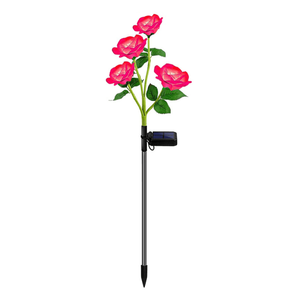 Solcellslampor för trädgård, 3-pack Vattentäta Solcellslampor för Utomhus med 12 Blommor 7 Färgväxlande LED-Solcellslampor för Trädgård, Patio, Bakgård