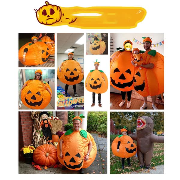 Uppblåsbara pumpa-kostymer Halloween Cosplay-dräkter
