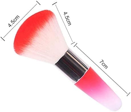 Stykker neglekunst støvfjernerbørste, neglebørste til rengøring, makeupbørste, blød multifunktionel børste (rød, pink, lilla)