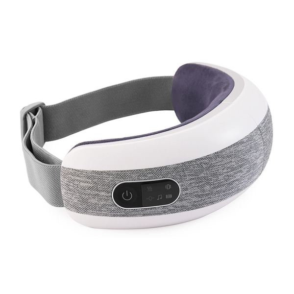 Øyemassasjeapparat med varme- og luftkompresjon, vektede øyemasker med hvit Bluetooth-støy, vibrasjonsmassasje for avslapning,