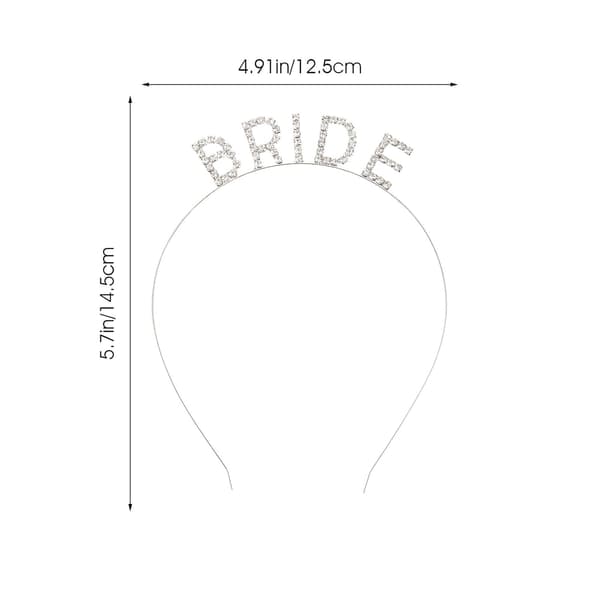 Rhinestone Brudehårbånd Sølv Bryllupshårbånd Brudehårtilbehør til Brudepiger og Brudefest