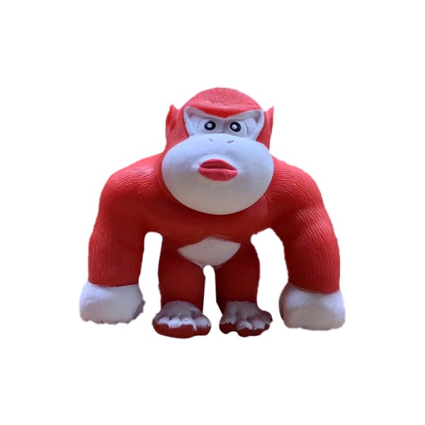 Squeeze Toys Hand Grasping Gorilla Figure Animal Toys Decompress Toys Monkey Stress Sensory Toys Children Birthday Gifts (Red)