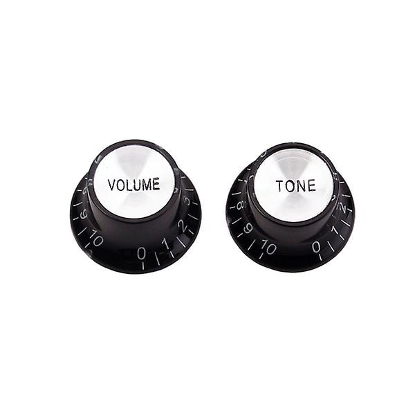 2 stk. Gitar Knotter Kontroll Knotter Hette Gitar Bass Kontroll Knotter Forsterker Knotter Forsterkere Gitarer Elektrisk Kontroll Knot Svart