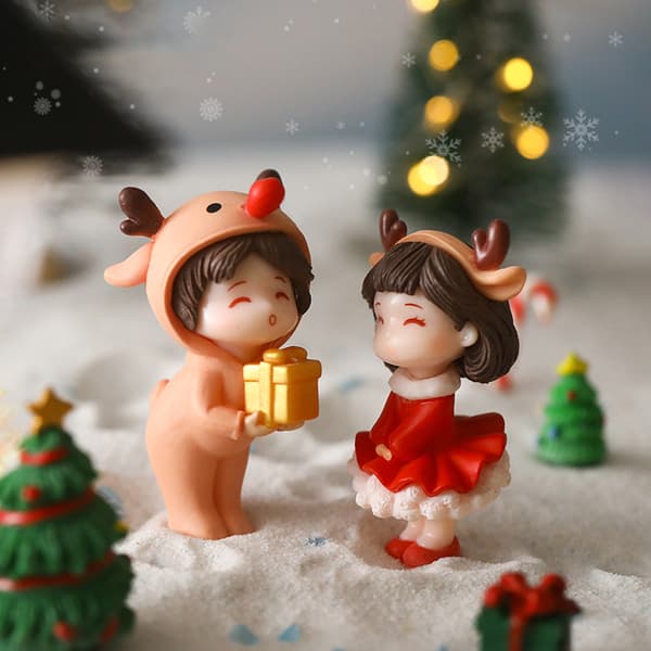 1 Pari e Mini Lovers Pari Minimaalinen maisema DIY-koriste Ch B B