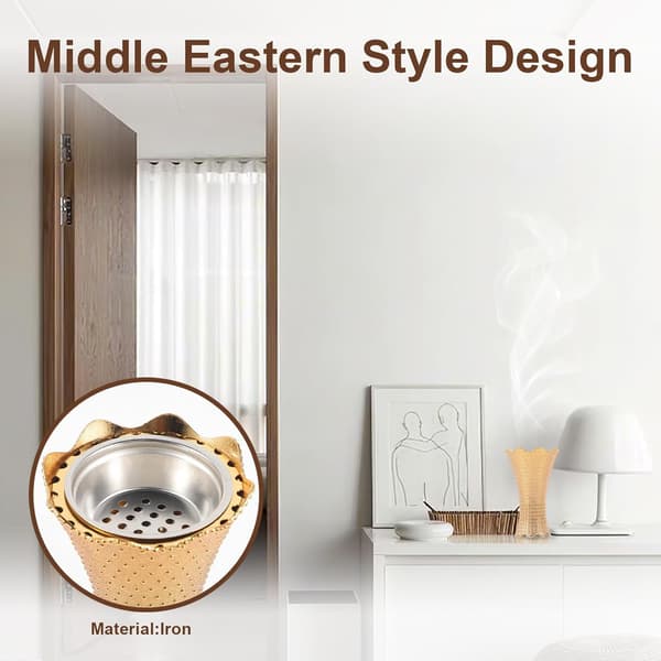 Table Incense Burner Incense Burner Golden Small and Delicate Aluminum Alloy Multifunctional