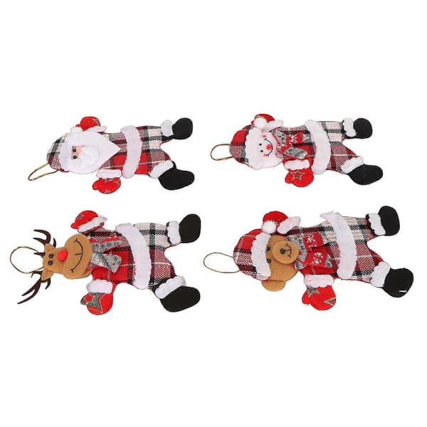 Mini Cotton Tree Ornaments Festive Home Decor for Party 4-Pack
