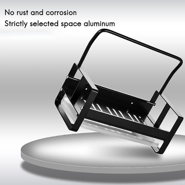 1 stk Køkkenvaskstativ Space Aluminium med afløbspandeholder (sort)