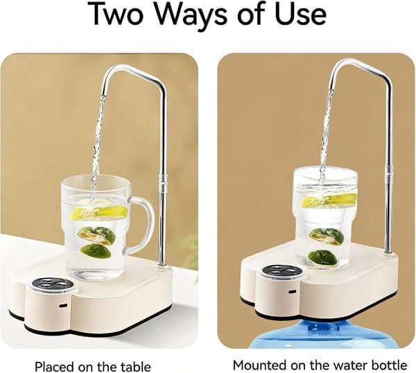 Water Pump, Automatic Electric Desktop Water Pump, USB Rechargeable, Suitable for Home, Office, and Camping