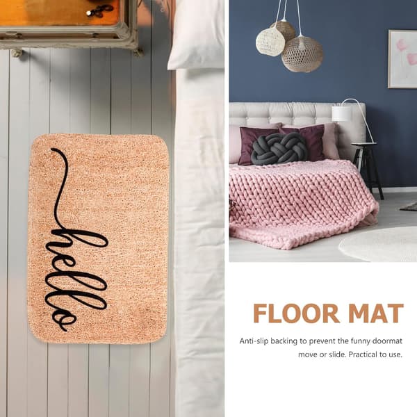 Dørmatte Inngang Velkomstmatte 24x16tommer Polyester med Sklisikker Bakside Retro
