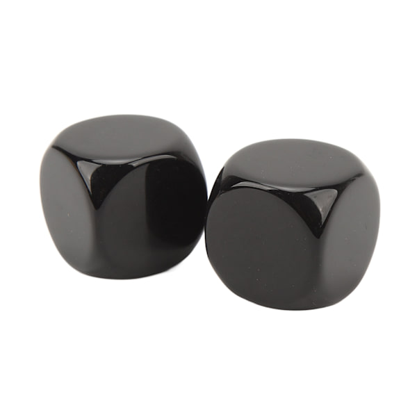 6 Large Rounded Corner Dice Set Waterproof Oxidation Resistant Smooth Surface Bar DIY Black Dice