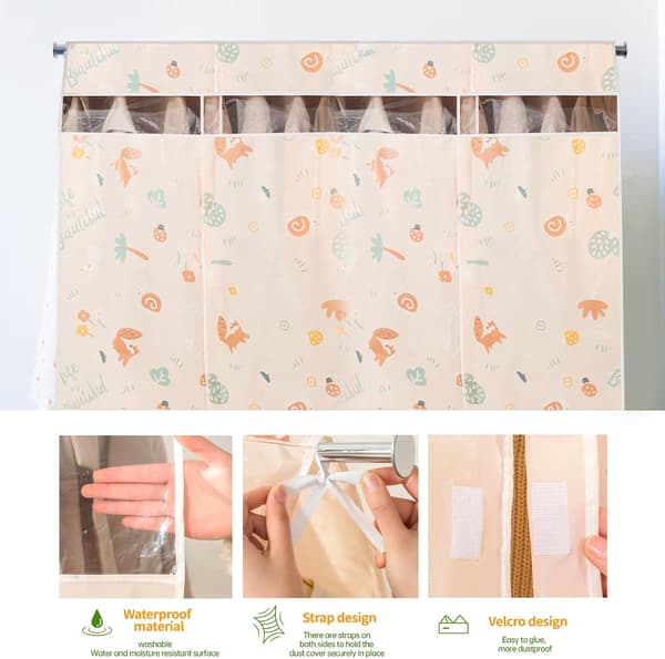 Protective Cover for Clothes Rack with Transparent Window, Dustproof and Moisture-proof, 200 x 150 cm (200 x 150 cm)