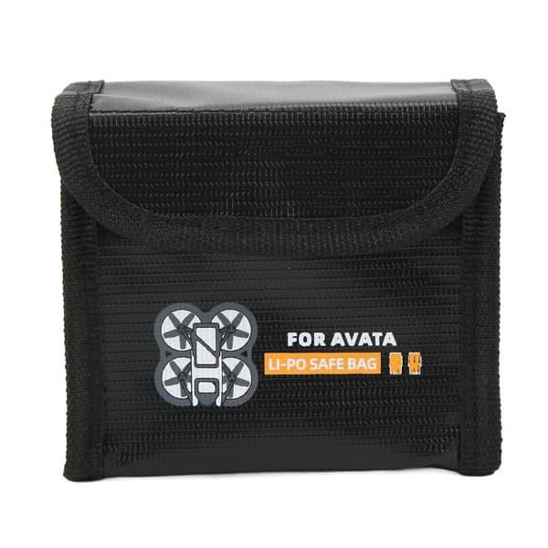 DJI Avata Drone Eksplosionssikker Brandsikker Varmefast Batteriopbevaringstaske Sort 2 Batterier