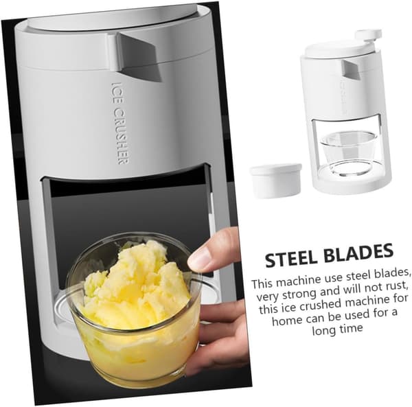 Portable Ice Crusher Manual Shaved Ice Machine Suitable for Smoothies Use Compact Size Suitable for Kitchen Easy to Clean