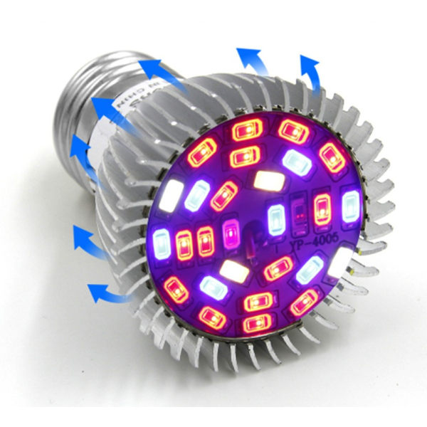 Led Grow Light Voksende Lampe til Blomsterplante - LED Grow Light Pære, Plant Flower Hydroponic Bulb Full Spectrum