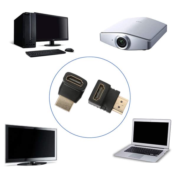 6 kpl 90 ja 270 asteen HDMI-liitin
