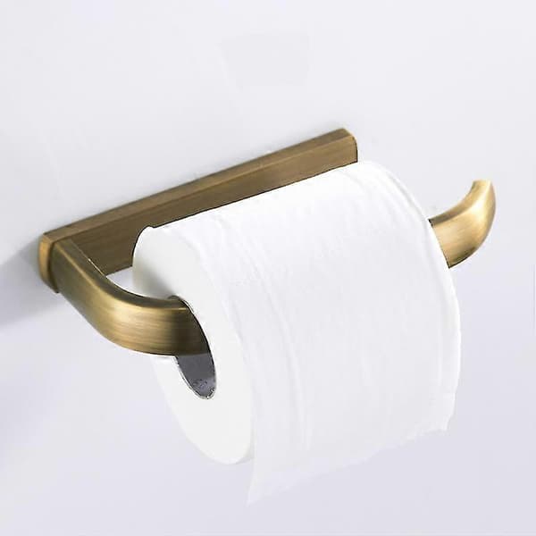 Badrum Antikkfarget Messing Toalettpapirholder Papirramme Boks Rullpapirboks