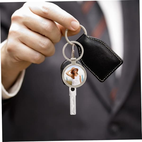 3pcs Empty Metal Keychains for DIY Creative Handmade Keychain Holder for and Lanyard