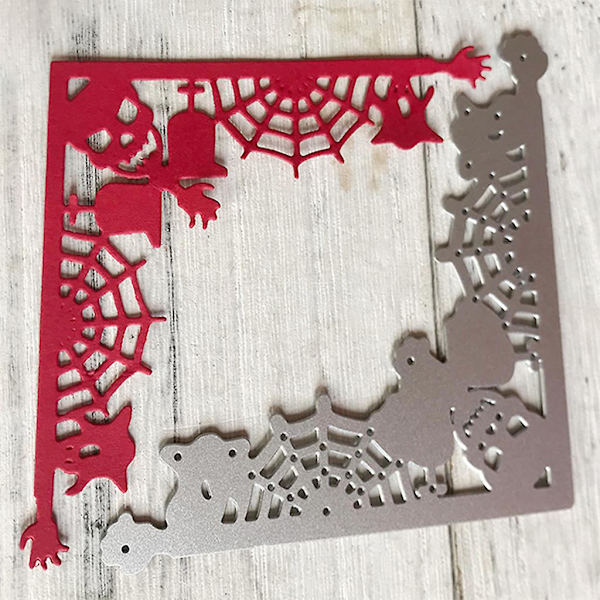 Halloweenhörnram Metallstansmall DIY Skrapbok Album Papper