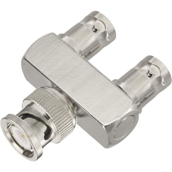 Splitteradapter 2-pak BNC Hane til Dobbel BNC Hunn Tee Type 3-veis Audio RF Koaksial Kontakt