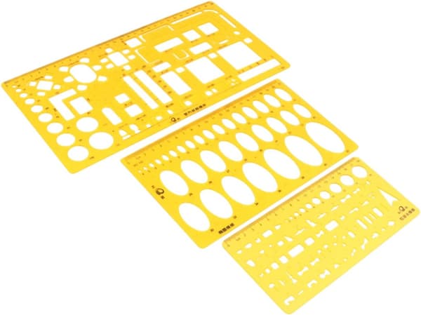 Drawing Circle Template Geometry Measuring Tool Ruler for School Office Ellipse Drawing Art Design Aid