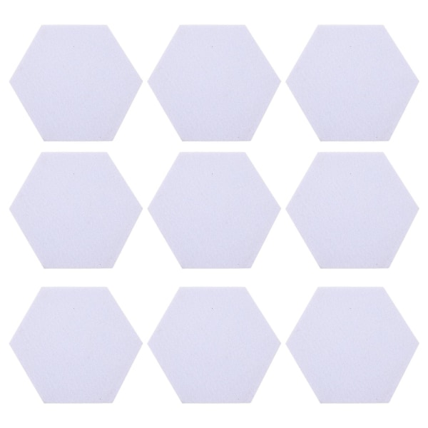12 st Anslagstavla Filt Hexagon Väggtavla Självhäftande Vägg Memo BoardVit12X12X0,5CM White 12X12X0.5CM