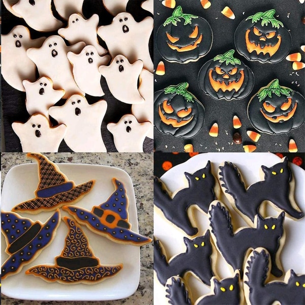 Halloween-inspirerade kakformar - Set med kak- och fudgeformar, Typ C