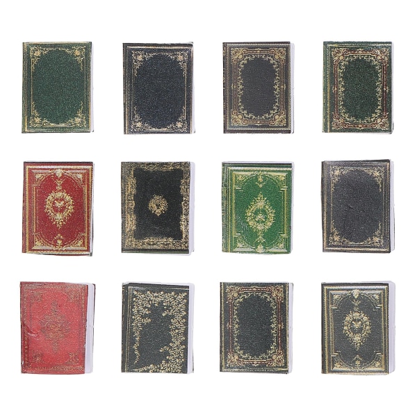 12 Pcs House Ornaments Imitation Books Decor Miniature Notebook Simulation Book Decoration Paper Fau