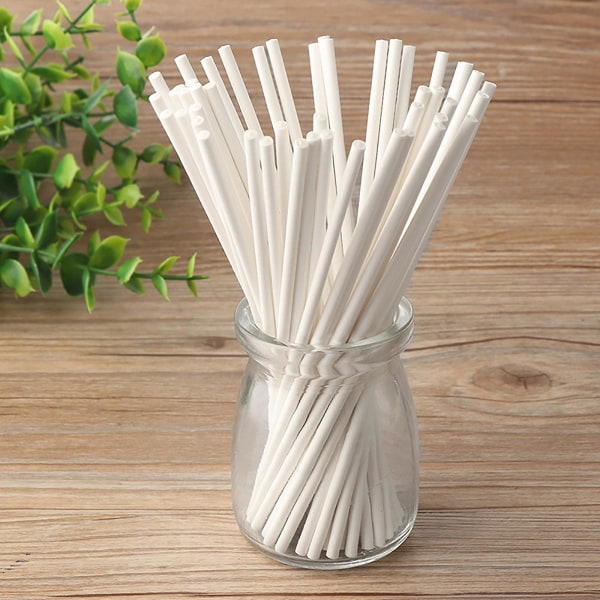 10x0.35cm Solide Papir Lollipop Pinner Oppvaskbørste Prime Kjøkkenorganisering Matlagingsportioner F