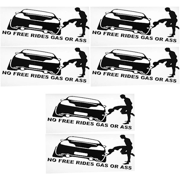 6 st Söta Bilstickers PVC Bilstickers Roliga Sticker Bildekor Bildekaler 6 st 19,5X7,5cm