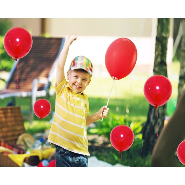 Röda ballonger Röda latex festballonger Helium Kvalitet för födelsedag Examen Baby Shower Alla hjärtans jul Bröllop P