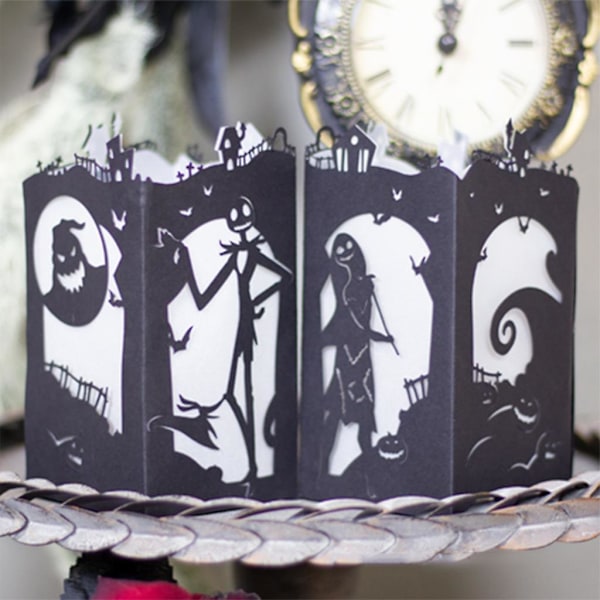 Halloween 3D Græskar Lanterne Metal Skære Stencil Dør DIY Scrapbog Album Papir Kort Stencil Dør Prægning Håndværk Dekoration