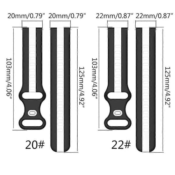 Quick Release Urrem Blødt Armbånd til ur/watch 3/Gear S3 Classic 22mm Sort rød [XJ]