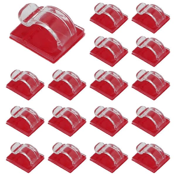 Outdoor String Light Clips Hooks 30 Pack Clear Light Hooks with 30 Waterproof Adhesive Backings