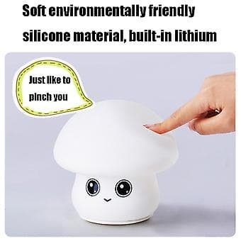 Fargerik Nattlampe i Silikon, Soppformet 0.8W (Stilig Sopp)