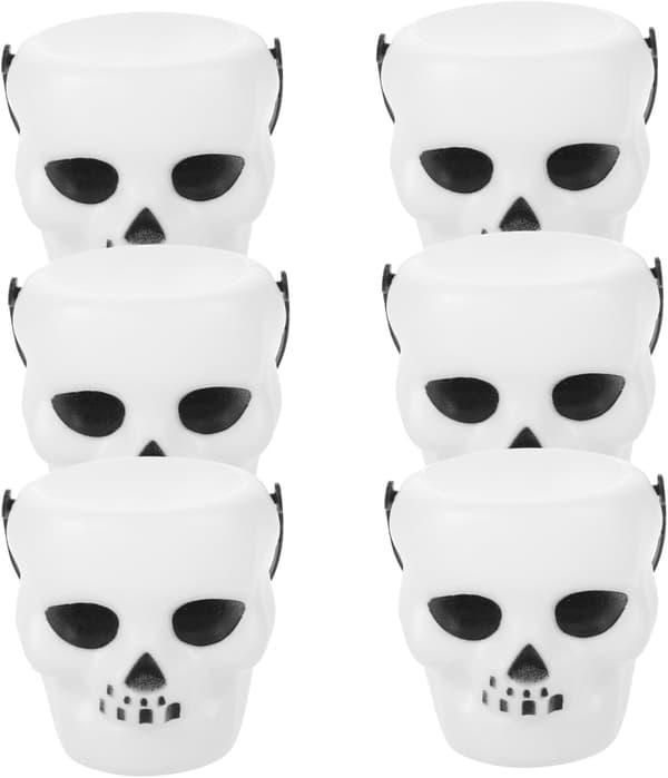 12 stk Halloween Gresskarbøtte Hvit Bøtte Halloween Rom De