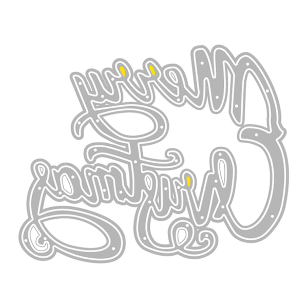 Hauskaa Joulua Metallileikkausstencil-malli Scrapbooking DIY-valokuva-albumi Leimat Paperikortti Prässääminen