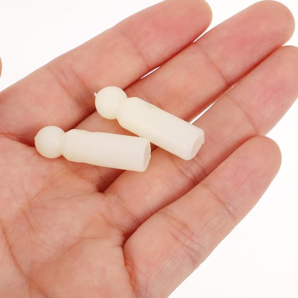 Paraplybeinhetter i plast 10 stk erstatningshaleperler hvit