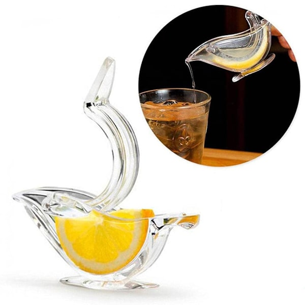 Fugleformet Klar Citron Saftpresser Mini Multifunktionel Saftpresser Sølv