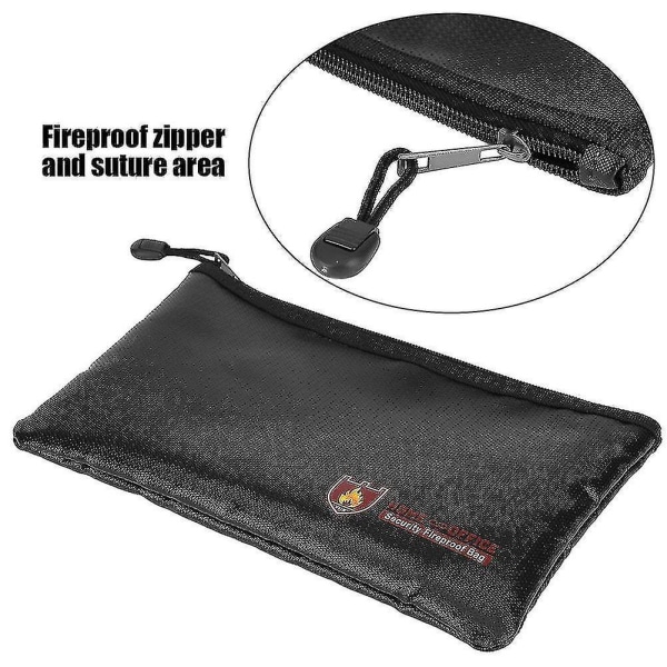 Brandsikker Dokumentmappe Brandresistent Vandafvisende Kuvertpose Til Pas Pengefiler 27cm X 16cm